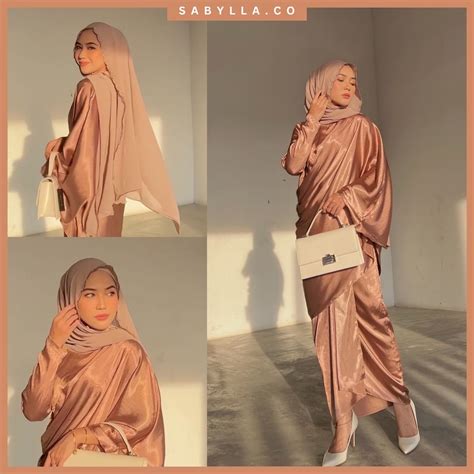 Readystock Sandra Kaftan By Haurabelle Baju Kurung Kaftan Satin