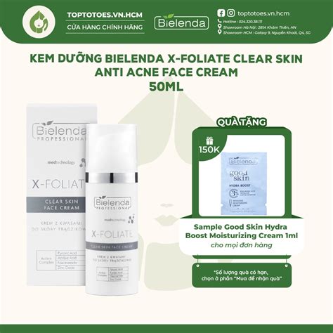 Kem dưỡng giảm mụn mờ thâm Bielenda Professional X Foliate Clear Skin