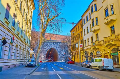 Buda Castle Tunnel From The Side Of Alagut Street On March 3 In