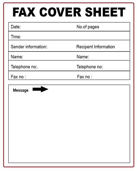 Free Printable Confidential Fax Cover Sheet Template