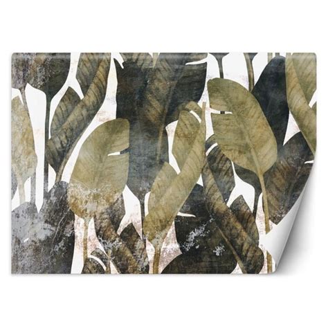 Papier Peint Entoilage G M Motif Feuilles De Bananier X