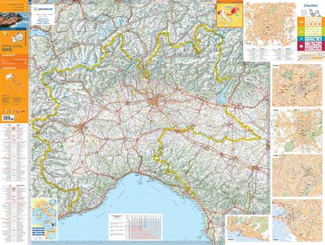 Road Map Northwest Italy Michelin Worksheets Library