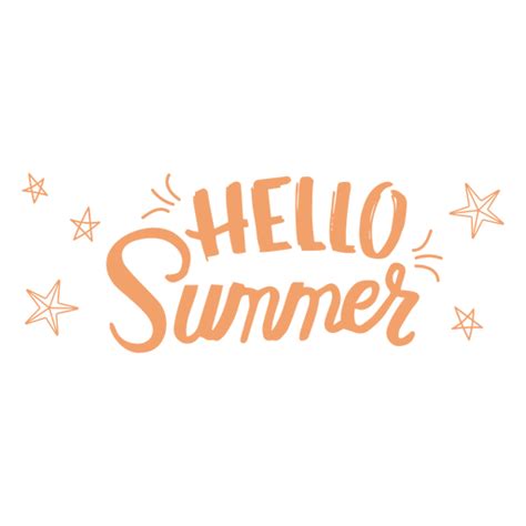 Hello Summer Lettering Badge Png And Svg Design For T Shirts