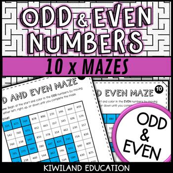 Odd And Even Mazes Number Sense By Kiwiland Teachers Pay Teachers