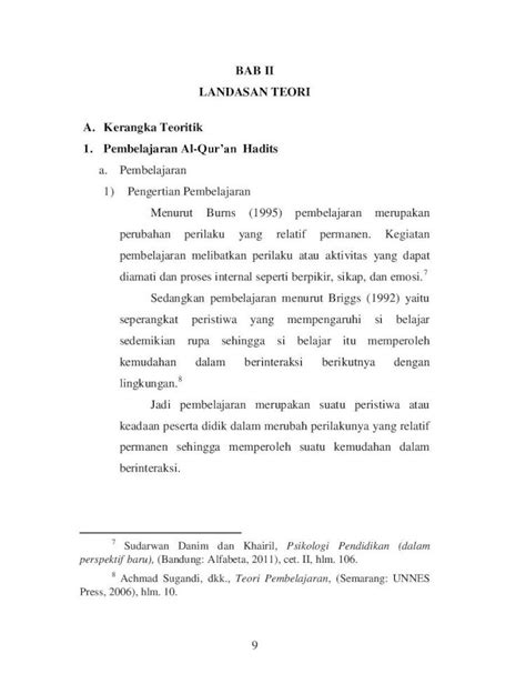 Pdf Bab Ii Landasan Teori A Kerangka Teoritik Pembelajaran Al