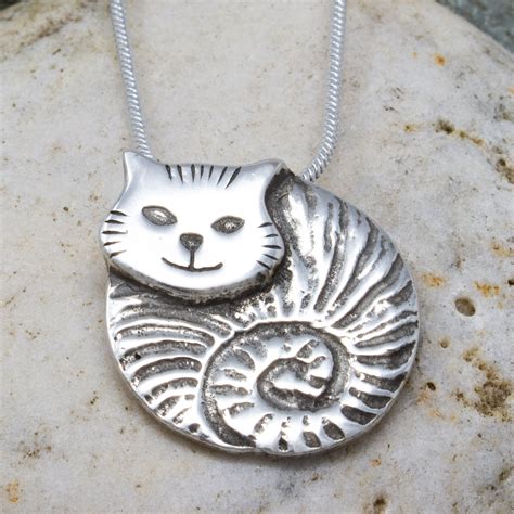 Fat Cat Pendant Pewter Eyres Jewellery