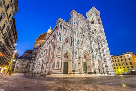 Night at the Duomo of Florence at Night in Tuscany, Italy Stock Image ...