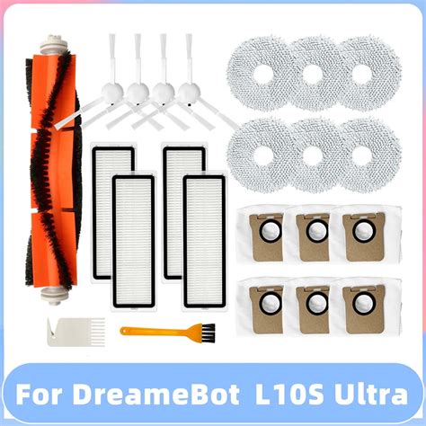 For Dreame L10S Ultra Main Spin Side Brush Hepa Filter Mop Cloths