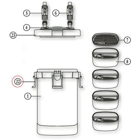SunSun Ersatzteil für Aquarium Außenfilter HW-504A Deckelclip ...