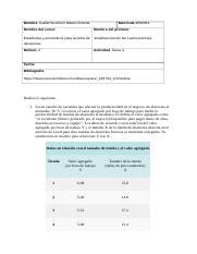 Tarea 4 Estadística y pronósticos para la toma de decisiones docx