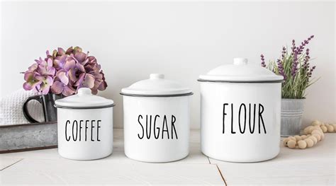 Kitchen Canister Labels Canister Decals Pantry Decals Farmhouse Kitchen