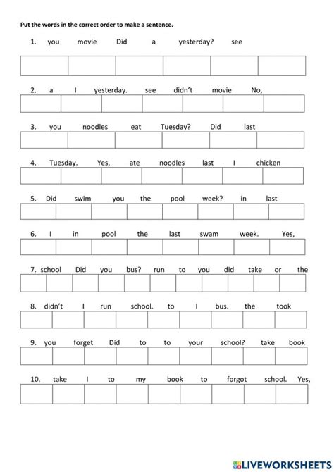 Simple Past Tense Worksheet Regular And Irregular Verbs Scramble