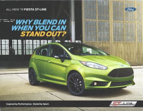 Carte Originale Officielle Ford Fiesta St Line Spec Data Hero