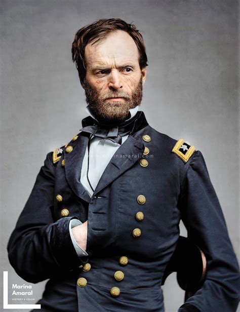 General William T Sherman 1860s Colorized By Me Rpics