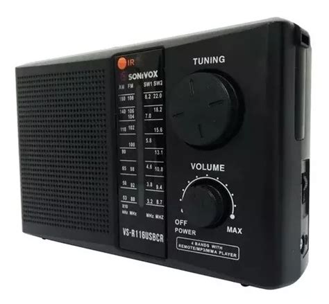 Radio Recargable Sonivox Vs R Usb Sd Bandas Am Fm Sw Mercadolibre