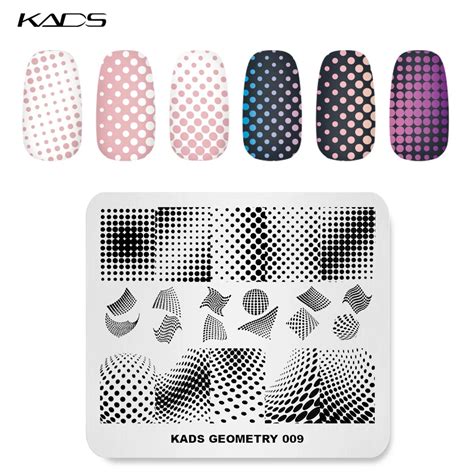 Aliexpress.com : Buy KADS Nail Stamping Plates Geometry 009 3D Image ...