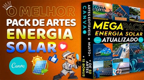 Pack Canva Energia Solar Artes Edit Veis De Energia Solar