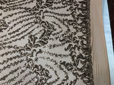 Nude Skin Color Way Stretch Power Mesh Lace Embroidered With Etsy