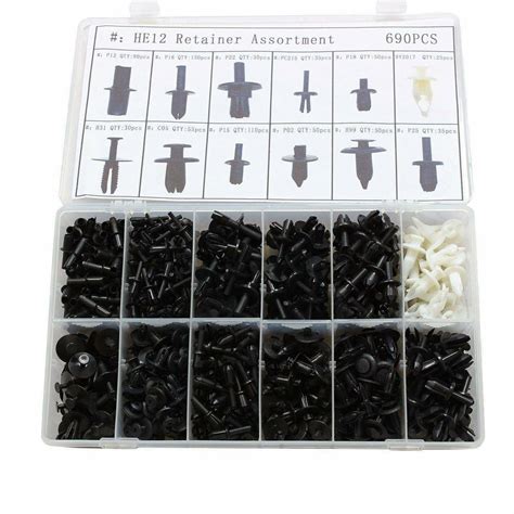 690pcs Car Automotive Push Pin Rivet Trim Clip Panel Body Interior Assortment Ebay