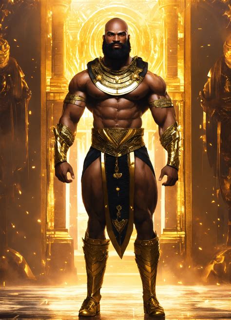 Lexica Full Body Nubian Thunder God Handsome Huge Muscular Black