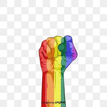 Pride Fist PNG Picture Color Pride Moon Fist Hand Painted Elements