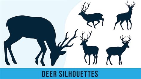 Premium Vector Collection Of Detailed Deer Silhouette Vectors