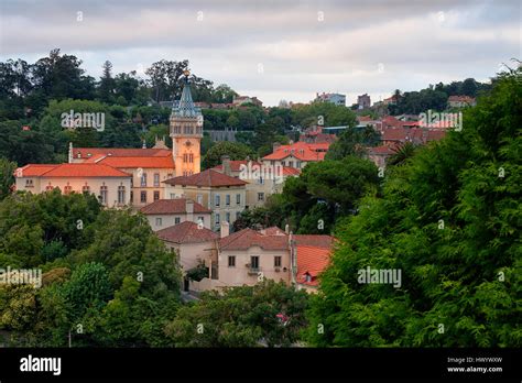 Portugal Sintra Moorish Castle And Pena Palace Stock Photo Alamy