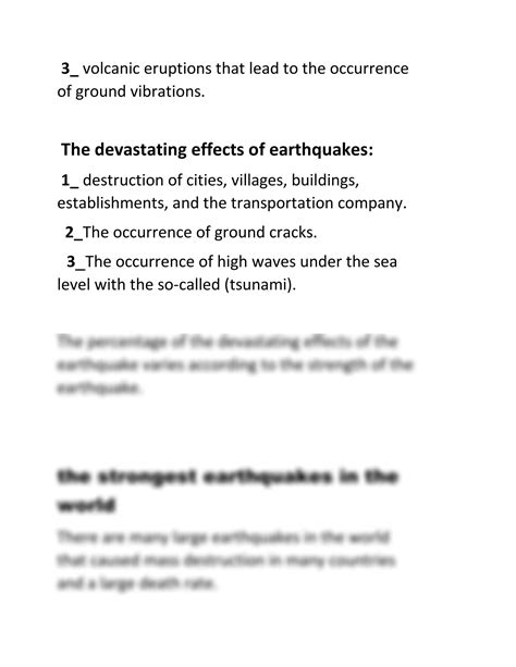 SOLUTION Earthquakes Causes And Devastating Effects Studypool