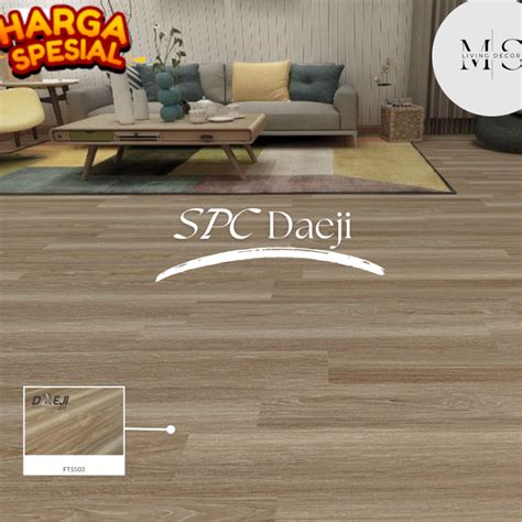 Jual Lantai Spc Plank Motif Kayu Murah Merk Daeji Click System Tebal