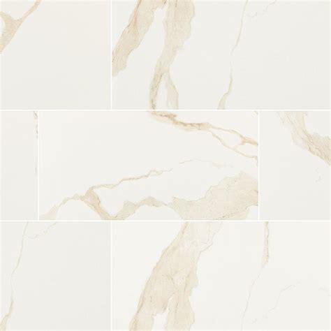 Eden Calacatta Polished 24x48 Porcelain Tile — Solidshape Technologies Inc