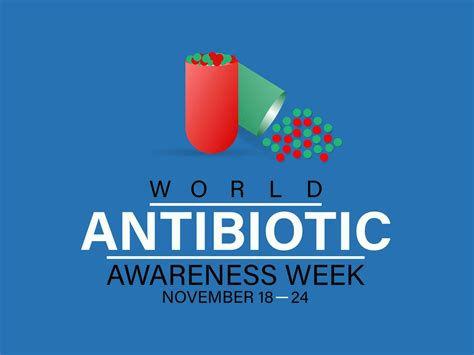 World Antibiotic Awareness Week Vector Icon Illustration Background