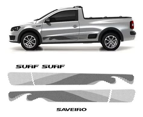 Kit Adesivo Faixa Saveiro Surf 2015 16 Preto Modelo Original MercadoLivre