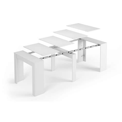 Mesa Comedor Consola Extensible Blanco Brillo Cm X Cm X Cm