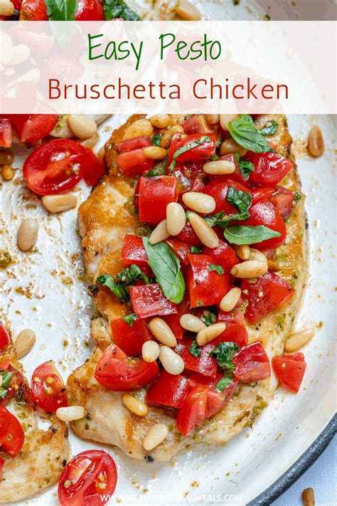 Pesto Bruschetta Chicken Recipe Healthy Fitness Meals