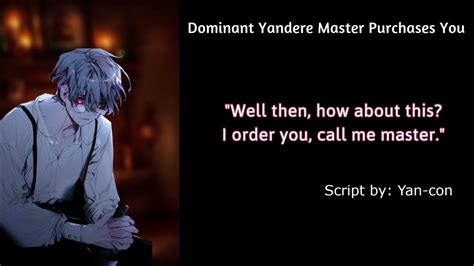 M4a Dominant Yandere Master Purchases You Yandere Spicy Flirty Possessive Dominant