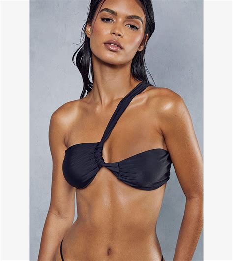 Buy MissPap One Shoulder Ruched Bikini Set In Black 6thStreet Oman