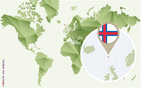 Infographic for Faroe Islands, detailed map of Faroe Islands with flag ...