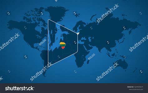 Detailed World Map Pinned Enlarged Map เวกเตอร์สต็อก ปลอดค่าลิขสิทธิ์ 1647870577 Shutterstock