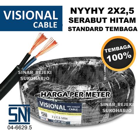 Jual Kabel Listrik NYYHY NYMHY SNI Serabut Tembaga 2x2 5 Meteran 2x2 5