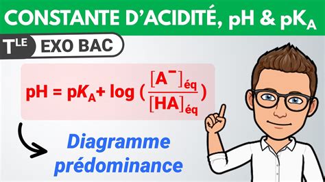 Constante d acidité Ka pKa et pH Exercice BAC Terminale spécialité