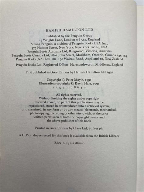 Peter Mayle - Toujours Provence - First Edition 1991