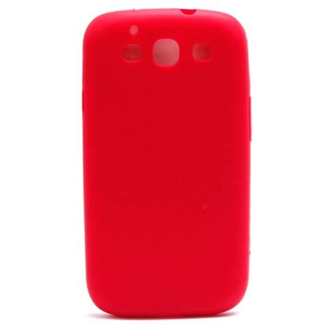 Coque Rouge Silicone Pour Samsung Galaxy S3 I9300