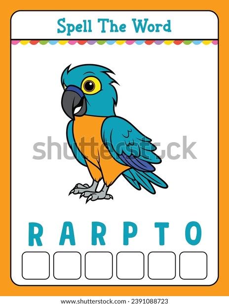 Spelling Word Scramble Game Educational Activity Stock Vector (Royalty Free) 2391088723 ...