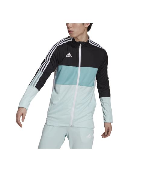 adidas House of Tiro Blocking Jacke Schwarz Türkis Fussballtextilien