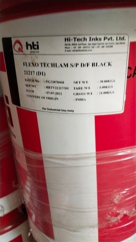 Hi Tech Inks Y M C K W Flexo Gravure Printing Ink Surface Printing