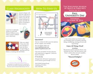 Fillable Online Fud Final Brochure V Wisconsin Museum Of Quilts And