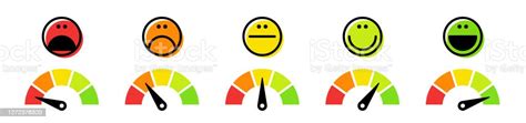 Speedometer Tachometer Icon Colour Speedometer Set Scale From Red To