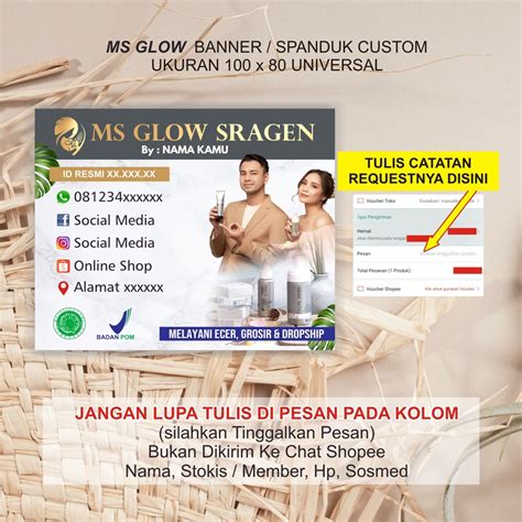 Jual Ms Glow Banner Spanduk Universal Uk X Shopee Indonesia