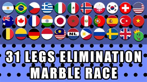 Plinko Marble Race With Countries And Legs Elimination Marble Race