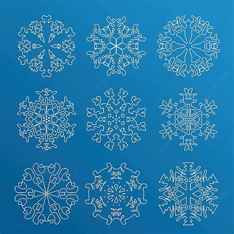 Various Snowflakes For Winter Icon And Theme Winter January Snowflake ...